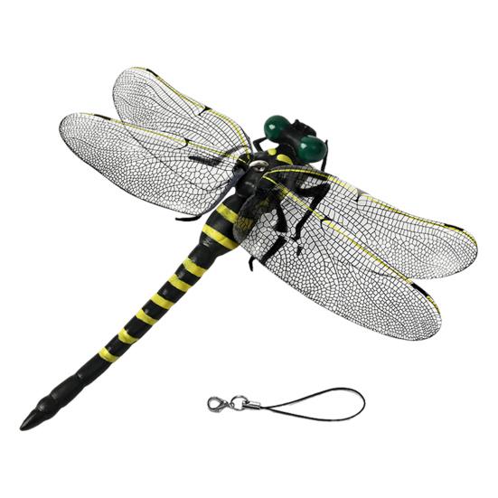 Künstliche Libellen-Dekoration mit Kordel/Anstecknadel Tragbar Outdoor Camping Mücken Fliegenabwehr Simuliertes 3D Libellenmodell Ornament Kinder Lernspielzeug