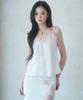 NEWALRIN Angel Satin Lace Cami Blouse(4Colors)