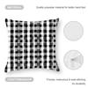 Black-and-white Pattern Cushion Cover Anti-dustmite Pillowcase Invisible Zipper Silky Short Plush Sofa Cushion Cover