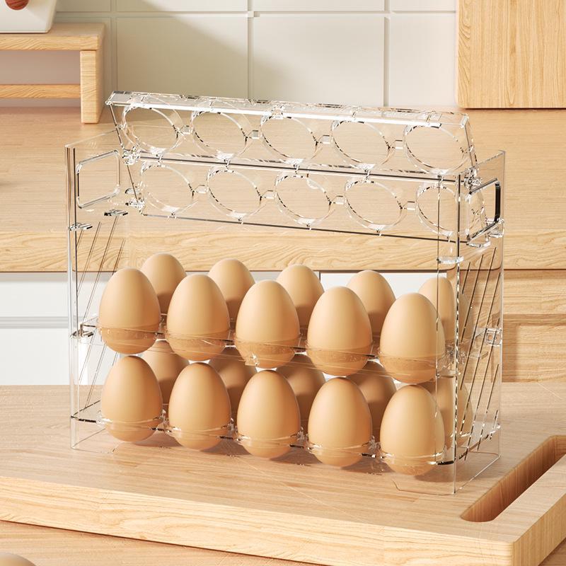 

Коробка для хранения яиц из ПЭТ-пищевого класса, многослойная, вмещает 30 яиц, откидная верхняя часть, органайзер для холодильника с боковой дверью Boxed белый