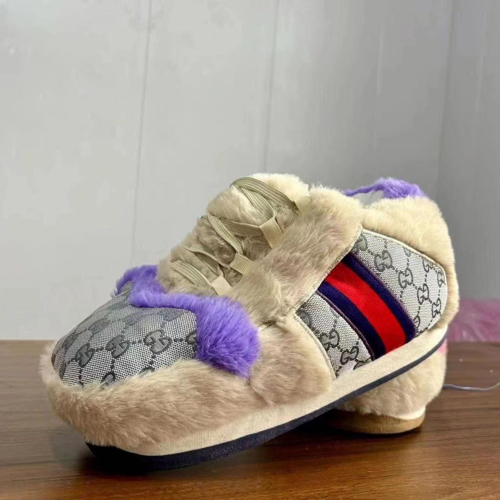 Unisex Plüschfell Winter Hausschuhe mit lustigem Kokosnuss-Design