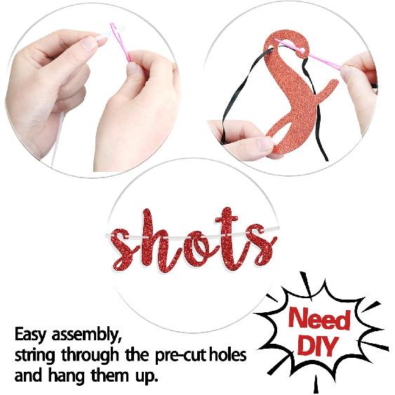 Red Glitter Time for Shots Banner, Congrats Nurse/Future Nurse/I Will Stab You/Nursing School Survivor, 2025 Nurse Graduation Party Decorations