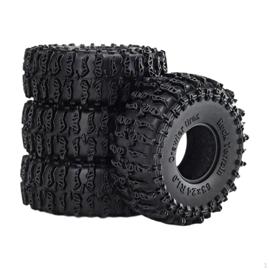 4 Pieces RC Tires,Wheel Tires,1:18 Spare Parts,Wheel Tyre Rubber Tire for Vehicles,RC Hobby