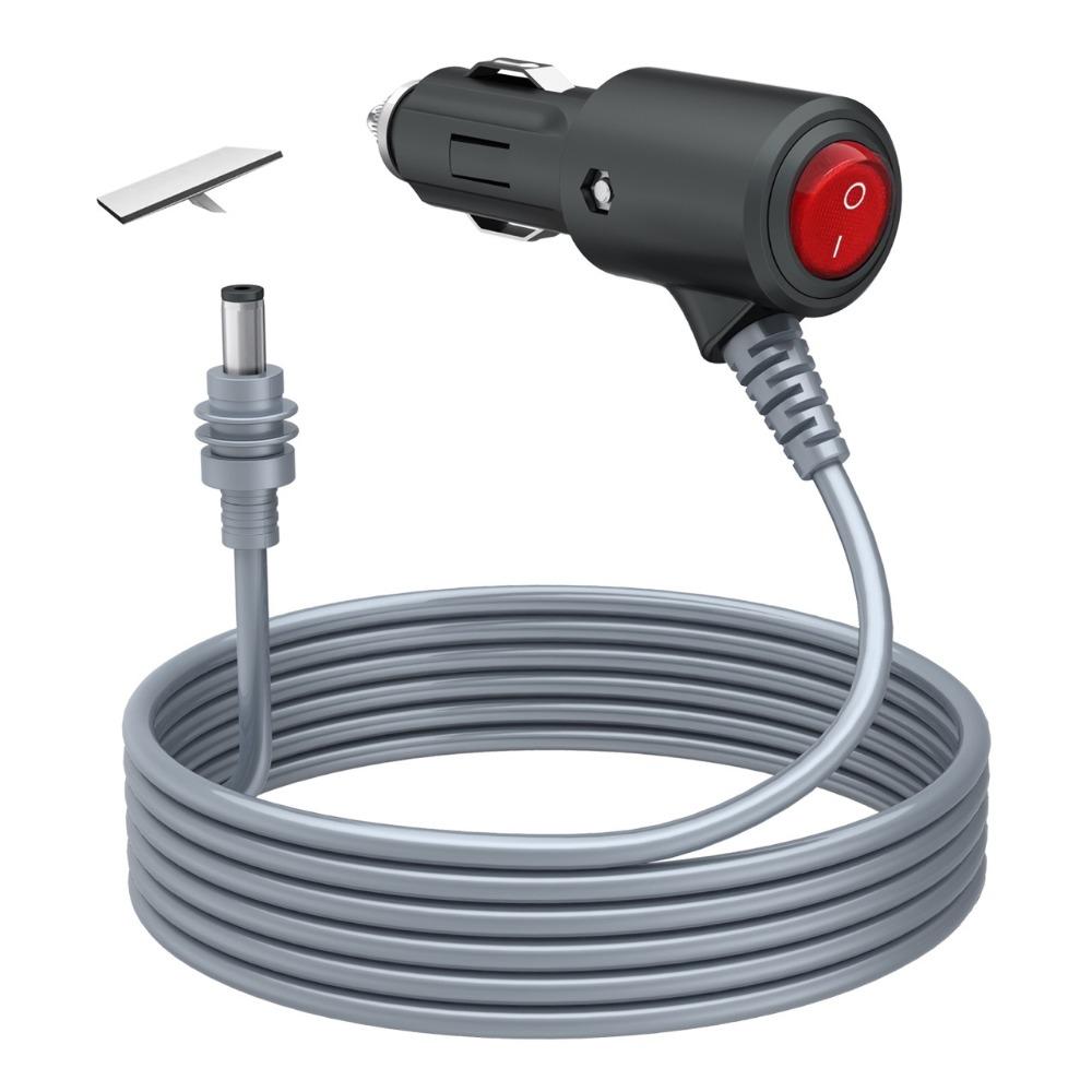 

Кабель питания постоянного тока 12-24 В, светодиодный индикатор, адаптер прикуривателя, шнур питания для автомобиля для Starlink Mini, лодки 3M серый