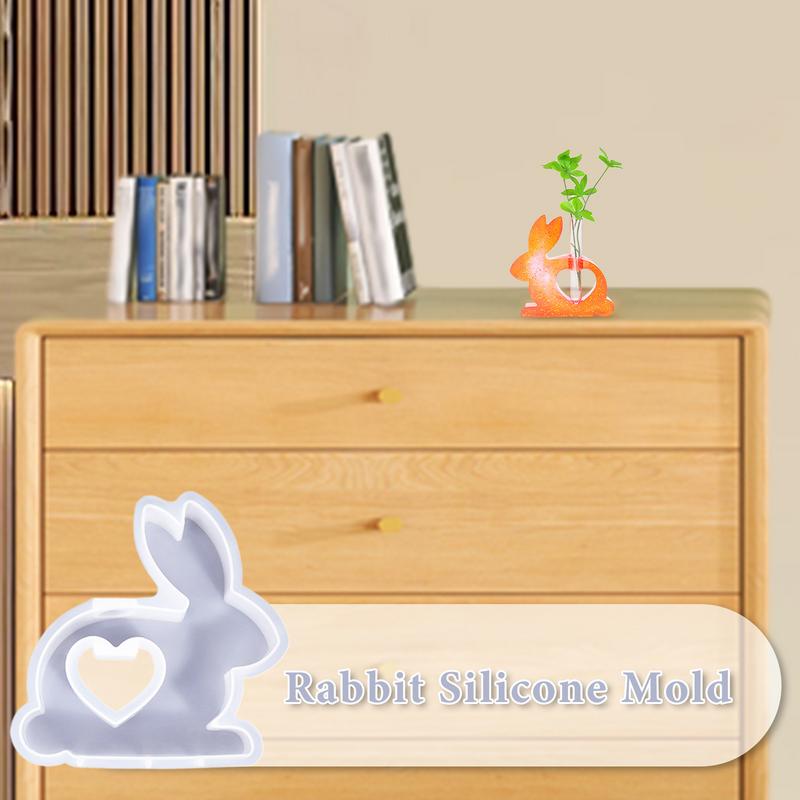Bunny Resin Mold Silicone Handmade Craft Rabbit Mold Soap Candle Plaster Making Mold Epoxy Resin Casting Molds For Easter Home