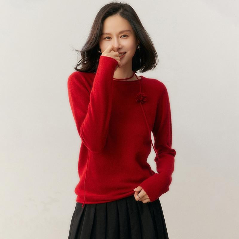Qinghe 100% Pure Cashmere Women's Sweater - Ultra Soft Luxury Winter Pullover