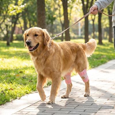 2 Pieces Open Center Dog Joint Support Sleeves Secure Fastening Pet Joint Support Cover  Routine Use