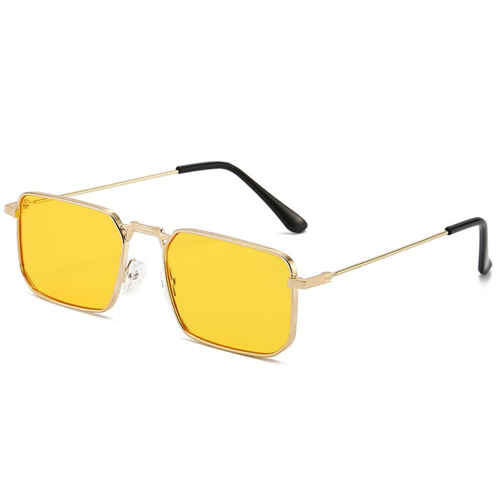 

Fashion Trend Square Sunglasses For Men Women Metal Personalized UV400 Protection Sunglasses Outdoor Driving Eyeglass New other жёлтый