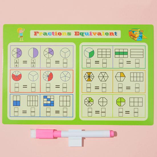 1 Set Magnetic Fraction Demonstration Book Fraction Learning Magnetic Tiles Circles