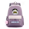Murder Drones Backpack Teenager Daily Backpack Hot Anime High Capacity Rucksack Student Schoolbag Purple Bookbag Christmas Gift