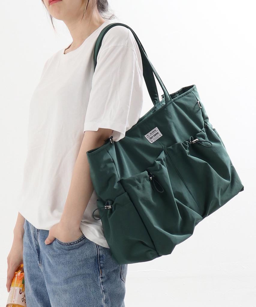 Cozycomma 17-Pocket Nylon Peddler Bag_Cozy Bag [Deep Green]