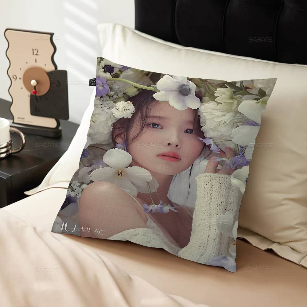 Lee J-Ji E-Eun I-IU Anmie Pillow Cover Sofa Cushion Cover Home Room Decoration Children Gift