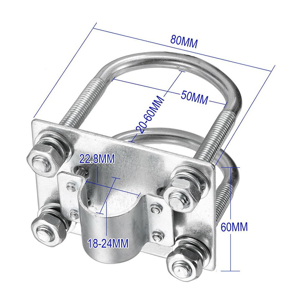 For LoRa Helium Hotspot Miner Glass Fiber Antenna Mast Mount U-Bolt Clamp Bracket For 1.8-2.28cm Pole Pipe Outdoor Installation