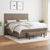 3136449 vidaXL Divan Bed with Mattress Taupe 160x200 Cm Fabric