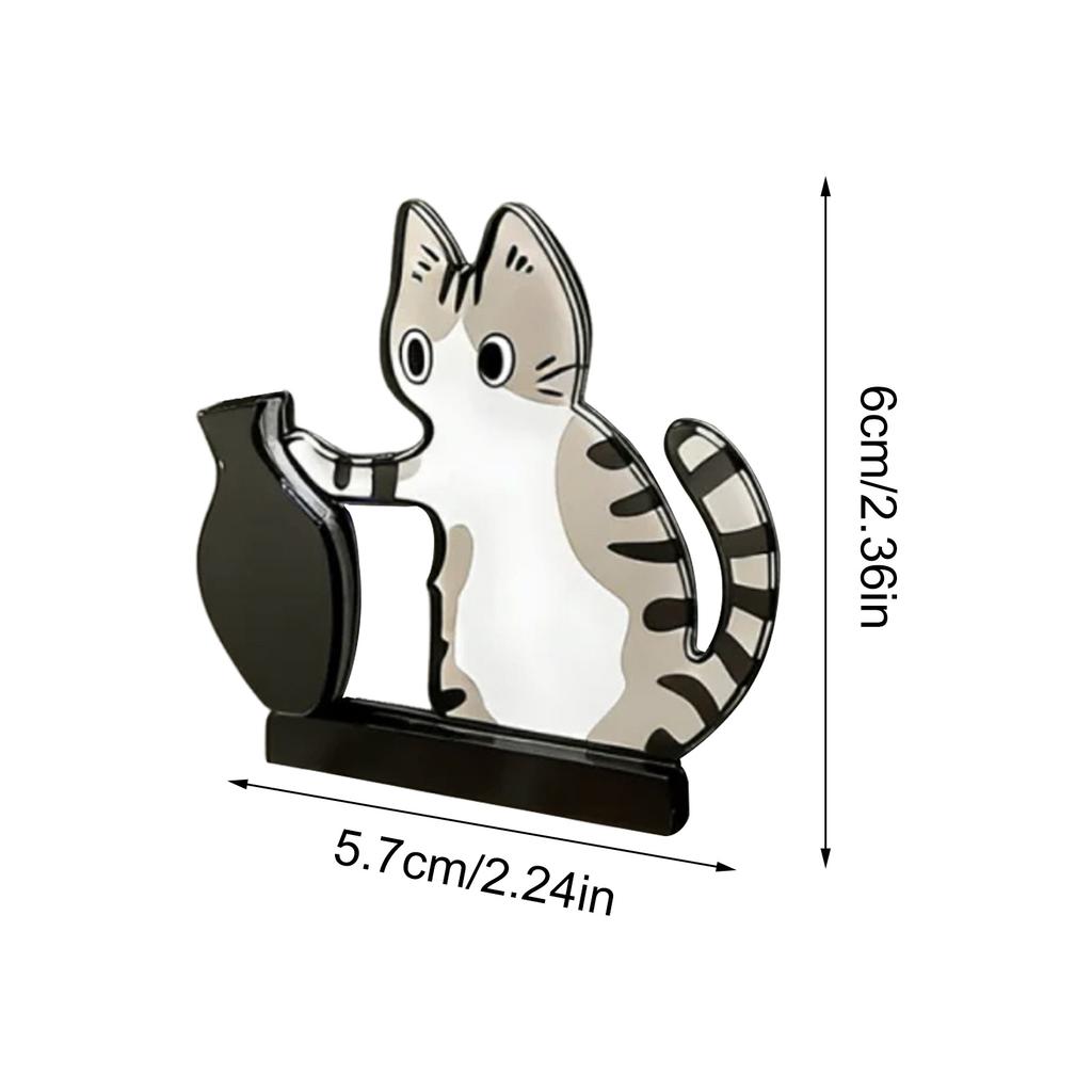 Cat Whisker Holder Magnets Cute Magnetic Refrigerator Ornament Kawaii Cat Push Vase Desk Decor Acrylic Pet Memorial Decor Holder