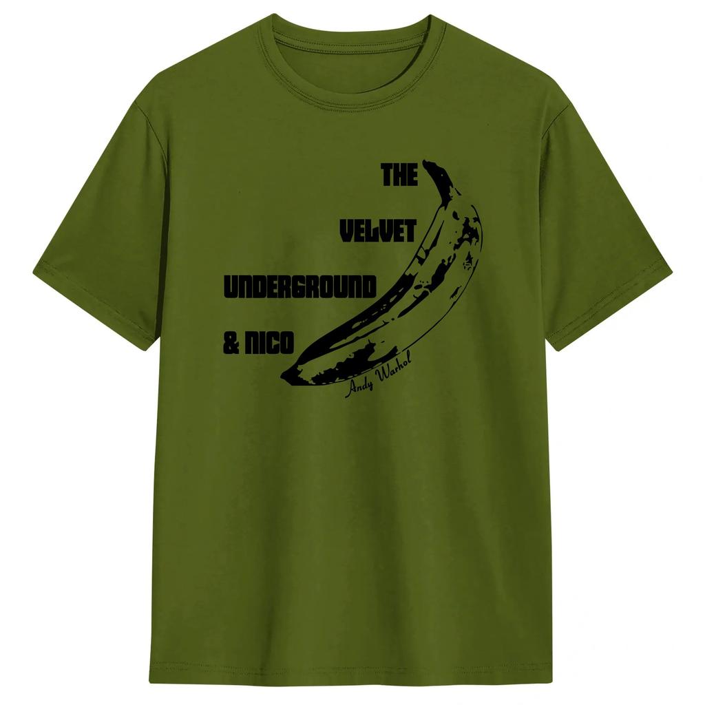 Unisexs Velvet Underground Andy Warhols Run Run Run T Shirt Cotton Clothing Leisure Short Sleeve Round Collar Tee Shirt Unique