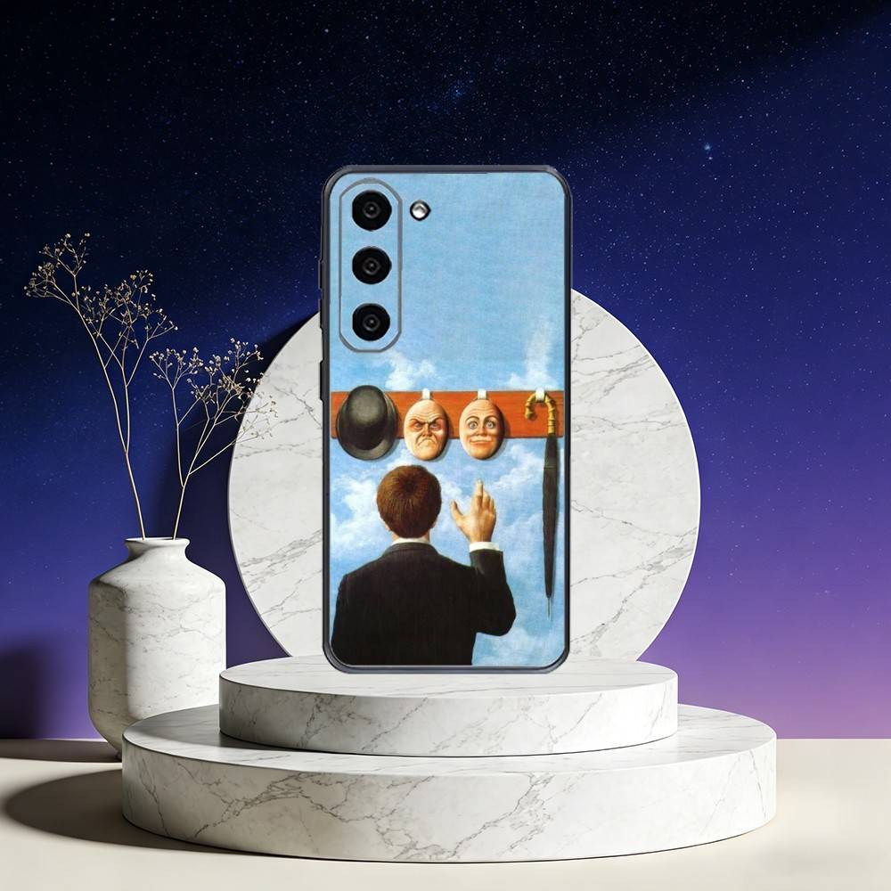 

Rene Magritte Art Aesthetic Phone Case For Samsung Galaxy A73,A72,A71,A70,A53,A52,A51,Others Soft Black Cover Samsung a53 5g
