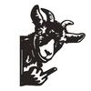 Peeping Animal Sign Metal Middle Finger Squirrel Sign Outdoor Flipping Off Deer Yard Art Decoration Rustic Animal Wall Art Ornament