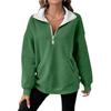 Women's Casual Half-Zip Color Hoodie for Daily Wear
