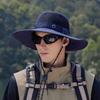 Summer Hollow Breathable Sunscreen Hat Men's Outdoor Mountaineering Fishing Sun Hat Fashion Big Head Circumference Bucket Hat