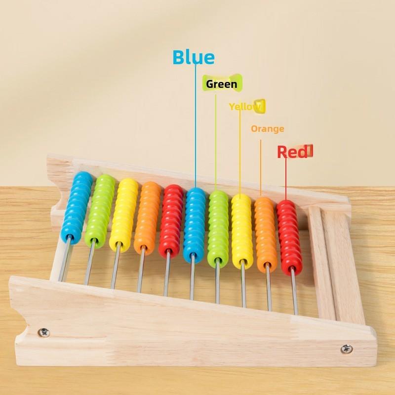 Wooden Early Education Counting Frame With Cards And Abacus For Preschool Learning