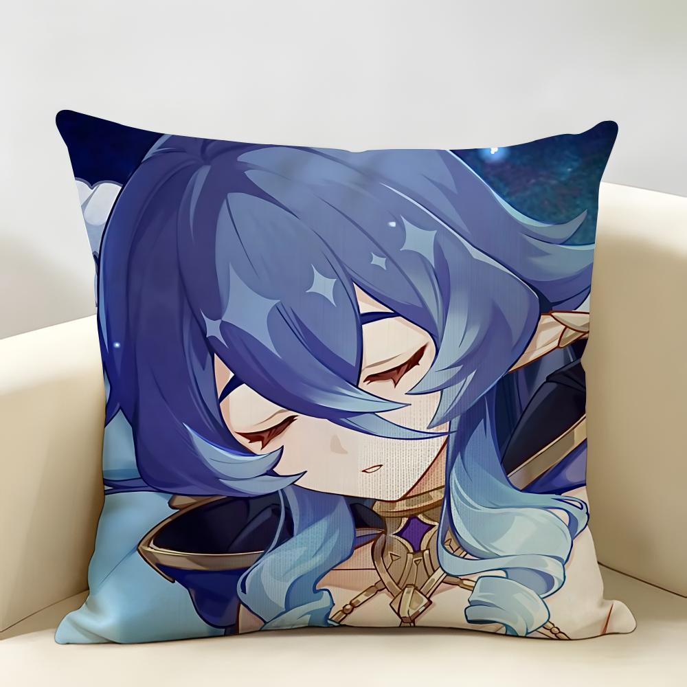 Layla Genshin Impact Cushion Cover Natural Linen Organic Fabric DoubleSided Printing Room Sofa Decor Pillow Case