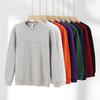 Casual Mode Losse Drop Shoulder Lange Mouw Ronde Hals Effen Kleur Sweatshirt Voor Mannen Vrouwen
