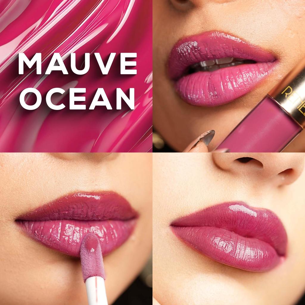 RENEE H2O Hydrating Liquid Lipstick - Mauve Ocean, Hydrating, Lightweight | Natural Lip Like Look | Glossy finish | Hyaluronic Acid, Peptides & Vit