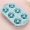 6-Cavity Silicone Cake Mold Non-stick Food Grade Easy Release DIY Round Cookies Donut Pudding Chocolate Fondant Jelly Baking Mold