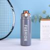 680ml 316 Stainless Steel Sports Water Bottle, One-Click Pop Flip Lid Leakproof Vacuum Insulated Thermos for Gym Hiking Travel