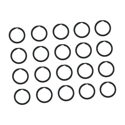 20pcs Metal Flat Keyring Round Split Rings Outdoor Portable Keyring Buckle for Keychains and Carabiners Enduring