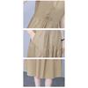 Summer French Elegant Temperament Fashion Casual Dress Age Reducing High Waist Slimming Mid Length Dress for Ladies