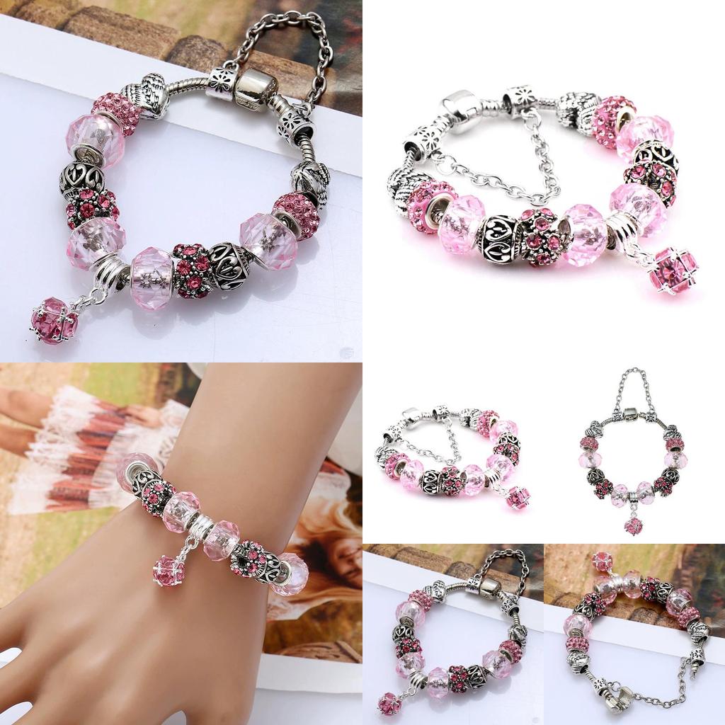Fashion Crystal Bead Bracelet With Geometric Design For Women Gift