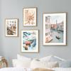 Venedig Meer Tür Gebäude Frucht Herbstlandschaft Poster und Drucke Wandkunst Leinwandmalerei Bilder Für Wohnzimmer Heimdekor