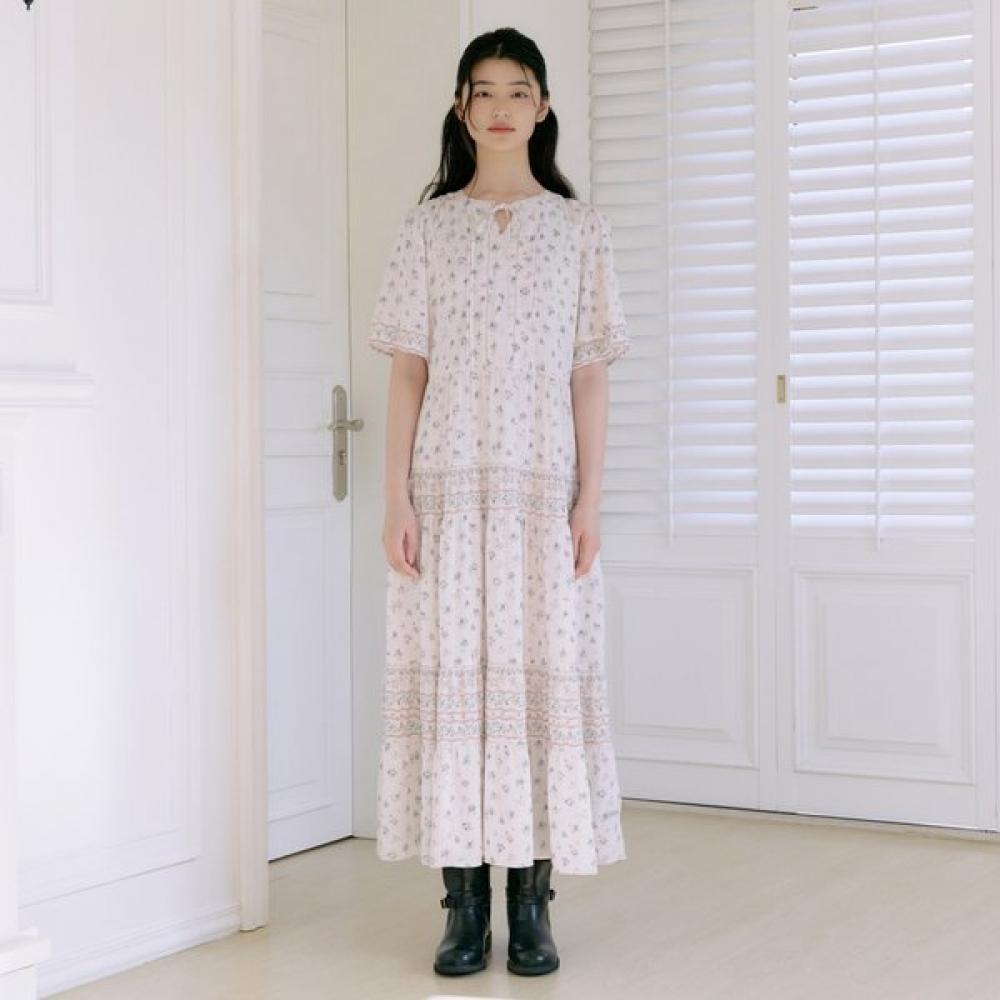 Thursday Island Women Floral Mood Pintuck Detail Dress T264mop261w ivory (IV)/S
