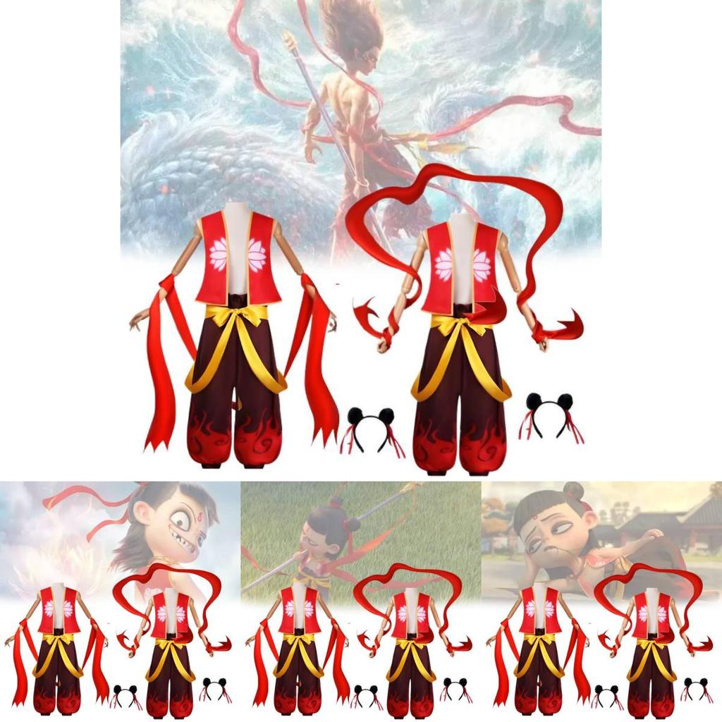 Ne Zha 2 Cosplay Costume Stylish Red Outfit For Kids And Adults Perfect For Role Play Events