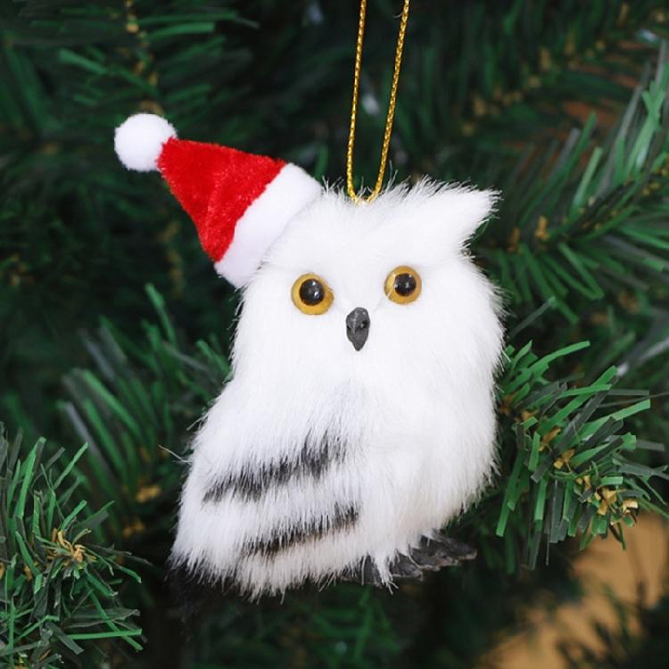 Distinctive Owl Tree Pendants White Christmas Owl Hanging Decorations Lovely Festival Hangings Home Accent