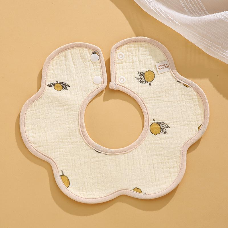 Vattentät Kreppbomull Petal Haklapp för Bebisar - Höst/Vinter Tecknad Design