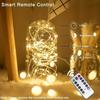 USB LED Fairy String Lights with Remote Control, Waterproof Copper Wire Garland Light 8 Modes for Christmas Wedding Party Home Decor