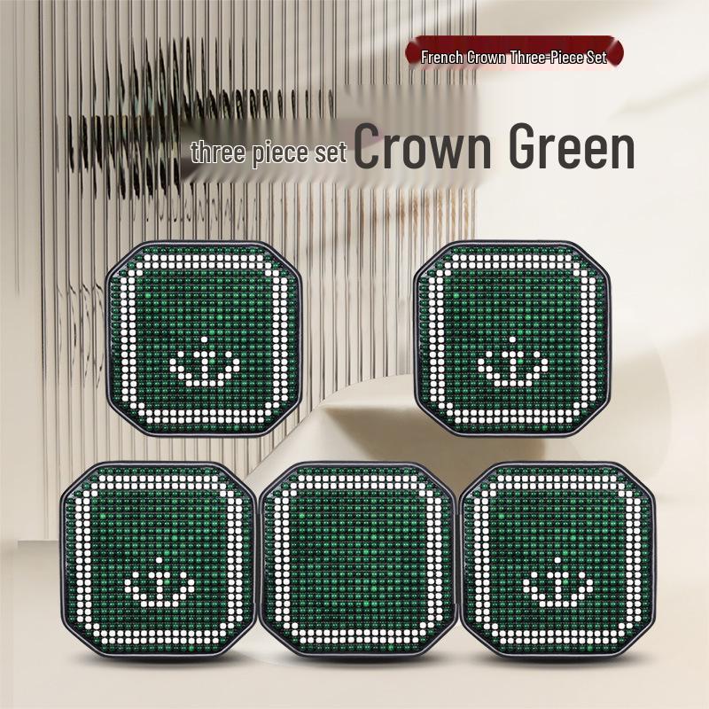 Sommer Bilseteputesett - Pustende, Ventilert, Design med treperler, 3 deler for komfortabel kjøring