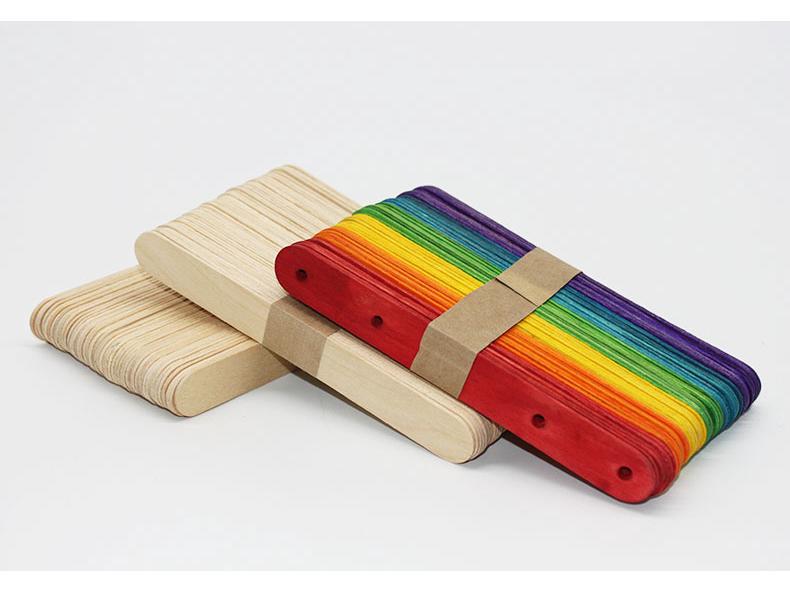 Birch Wooden Popsicle Sticks, 93x10x2mm, Ideal for Ice Cream and DIY Projects, Large Quantity Available.
