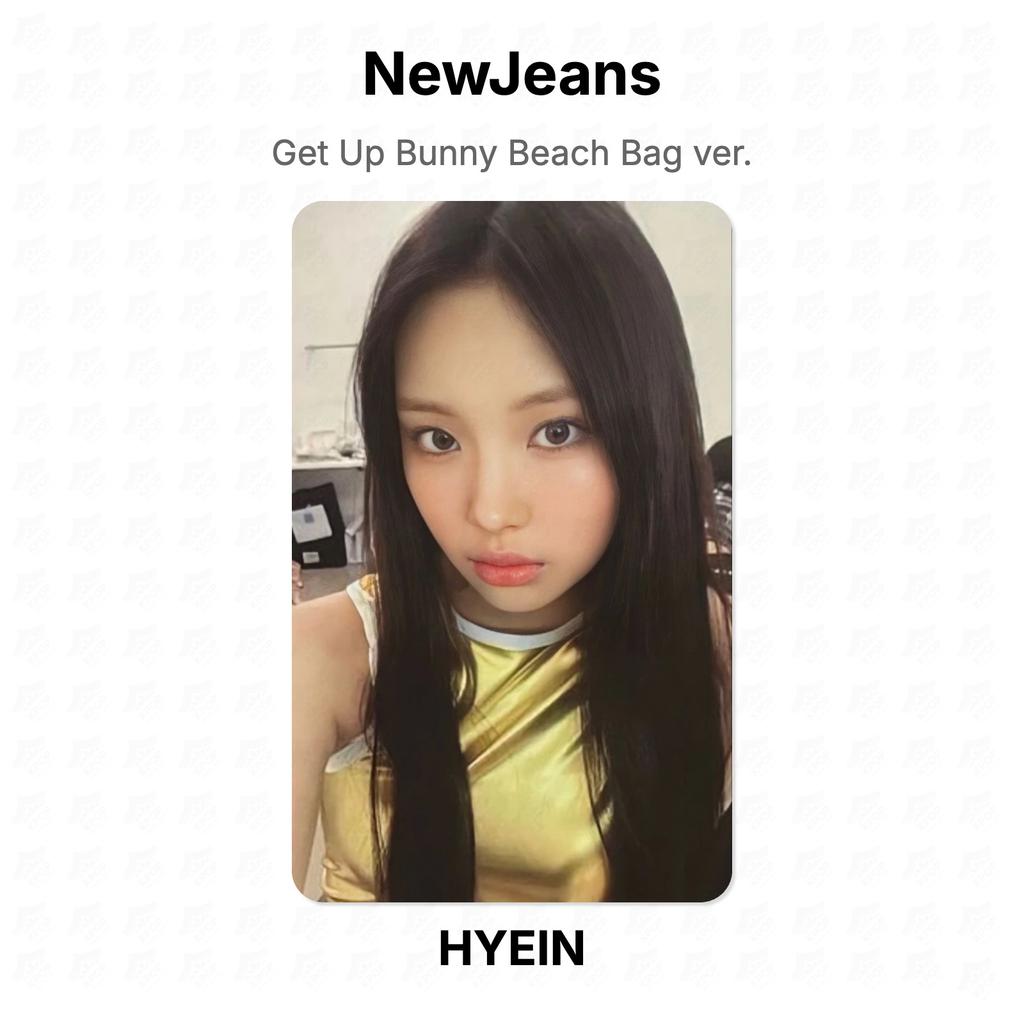 NewJeans Kalk Ayağa Tavşan Plaj Çantası ver. Resmi Fotoğraf Kartı
