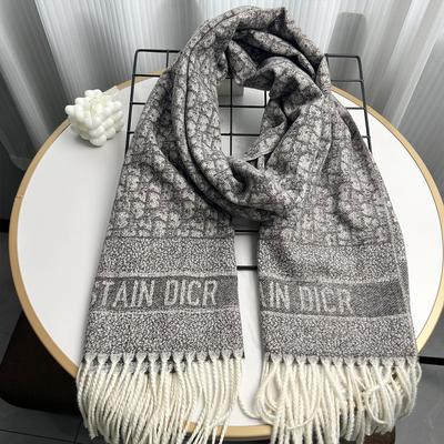 Neuer bedruckter warmer Damen-Schal Winter Imitation Kaschmir Quaste Langer Schal