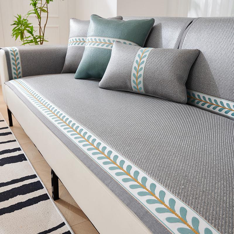 New Summer Wormwood Mosquito Repellent Mat Ice Silk Rattan Mat Sofa Cushion Summer Non-Slip Mat Seat Cushion