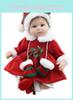 Charming Vinyl Silicone 16'' Lifelike Reborn Doll Baby With Festive Christmas Outfit