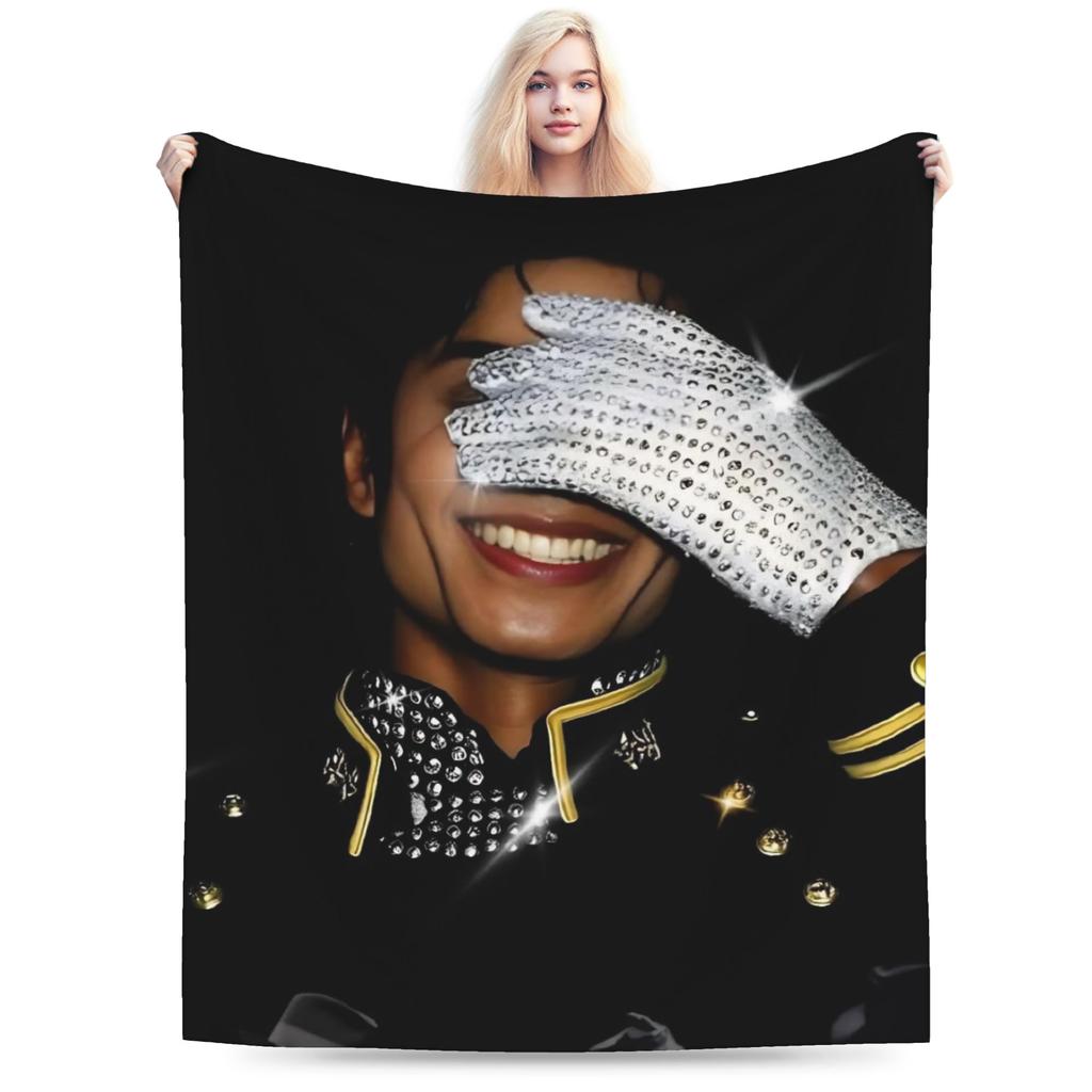 Пледы Майкла Джексона MJ Флисовые Летние   Дышащий Теплый Плед Для Кровати Офиса Постельное Белье Пледы