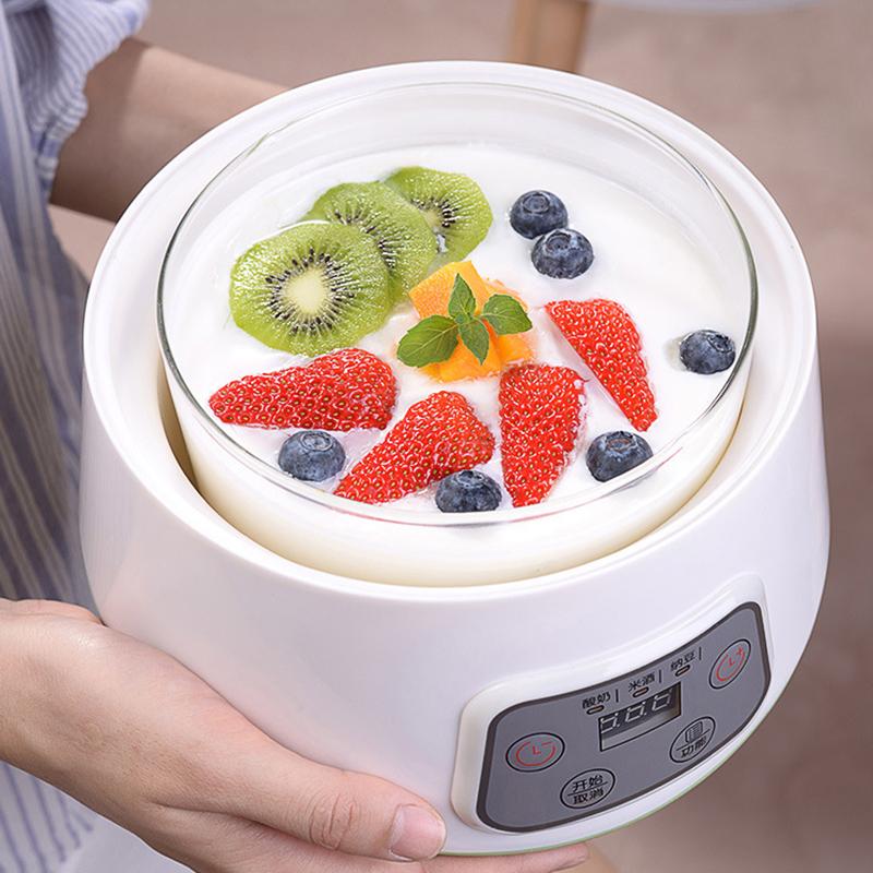 Macchina Elettrica 3 in 1 Fermentatore Automatico Yoghurt Contenitore in Vetro Tazze Natto Vino di Riso Fermenta Macchina per Yoghurt