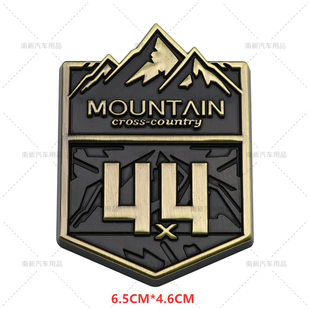 3D Metal 4X4 Mountain Cross Country Badge Auto 4WD Grille Emblem  Car Stickers For  Wrangler  Highlander Car Styling