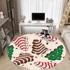 1pc Christmas cookies Office Round Rug, Non-slip, Soft and Durable Office Rug for Interior Decoration, Perfect for Office, Beautiful Decoration yy2603