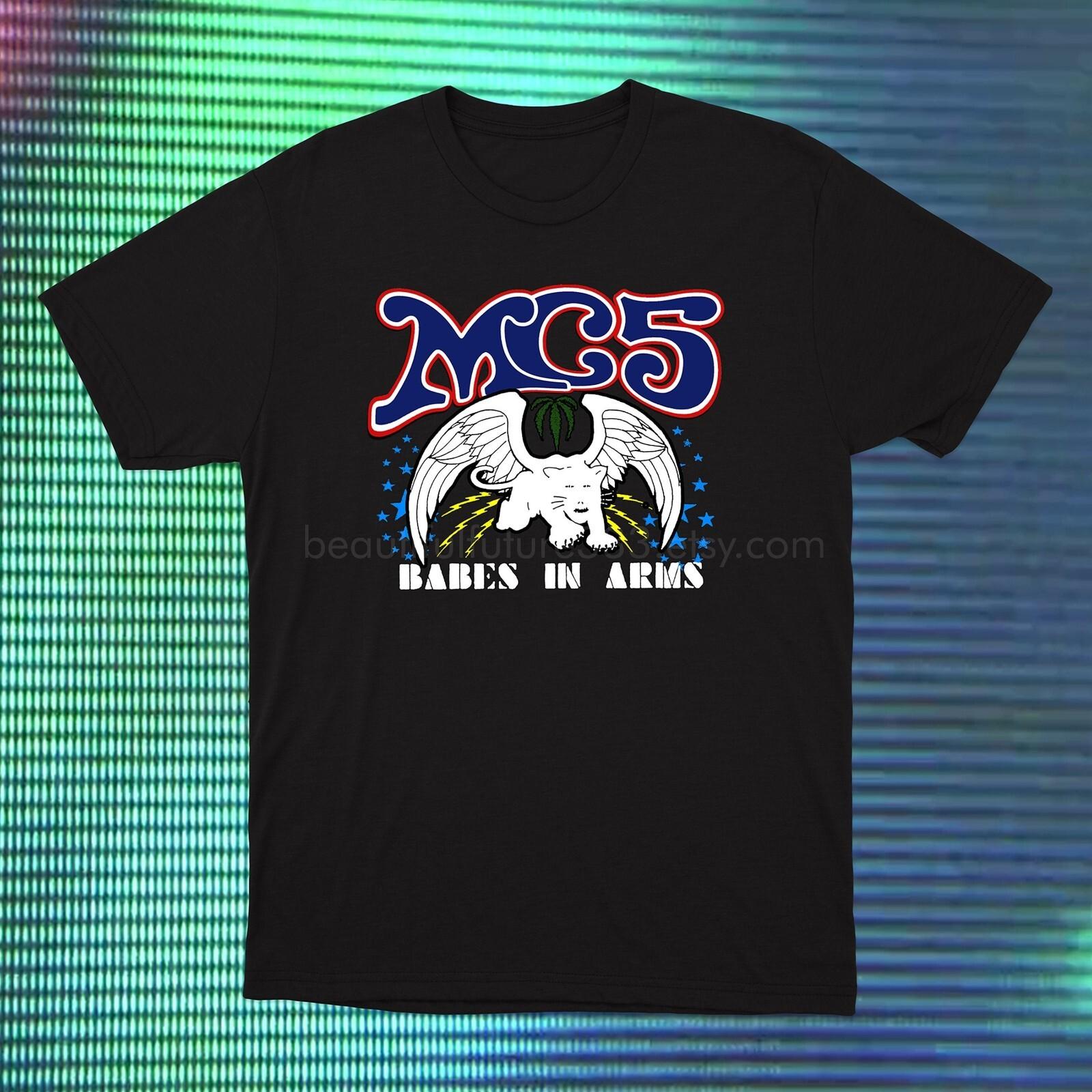 Collection MC5 Band Tour Black Gift For Fan T shirt Short Sleeve S